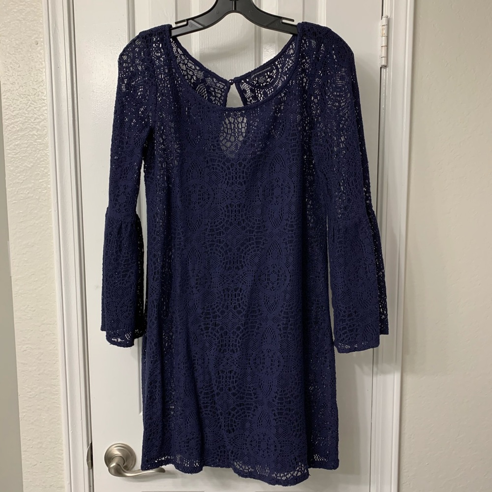 Navy lace dress, American Eagle